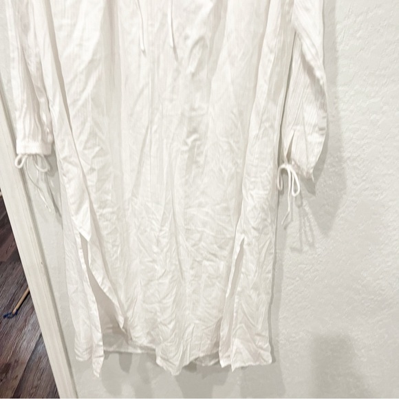 J. Crew Dress Women's Small White Airy Gauze Tunic Maxi Dress Unlined Cover-up - Picture 4 of 8